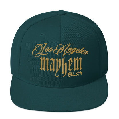 BLOK LA Mayhem - Women's Snapback Hat - Gold Embroidery
