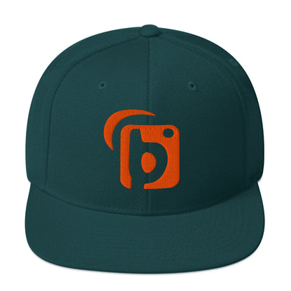 BLOK Original Logo - Women's Snapback Hat - 3D Orange Embroidery