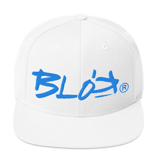 BLOK Underscore - Women's Snapback Hat - Bright Blue Embroidery