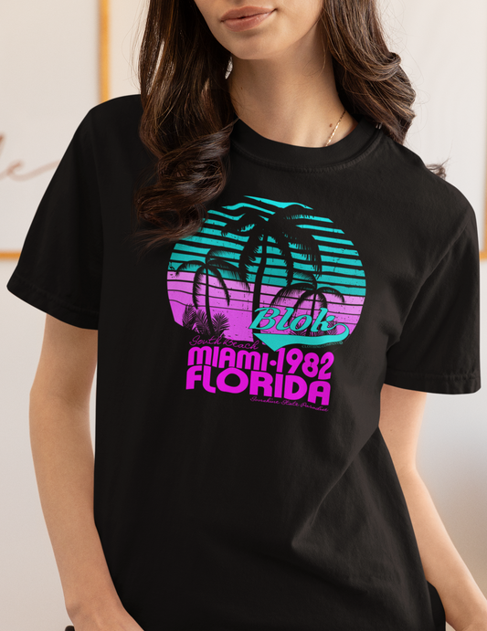 Miami '82 - in Turquoise Print - Women's Relaxed Fit