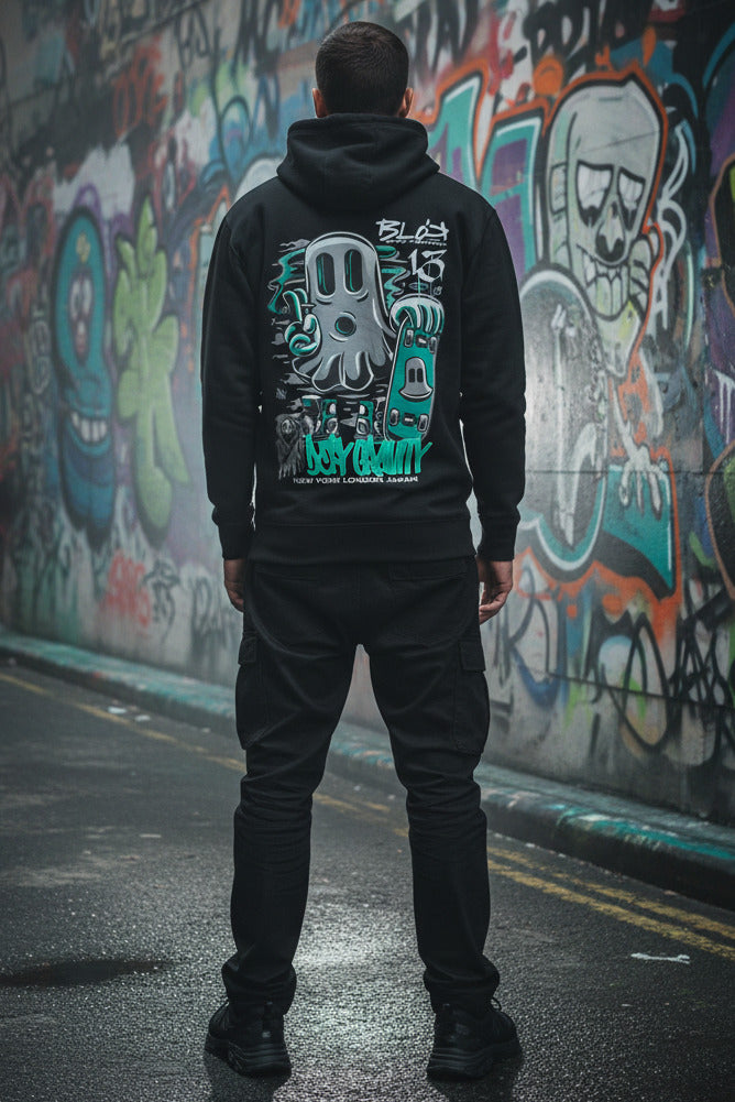 Ghosting - Front & Back Print - Men's Graphic Hoodie