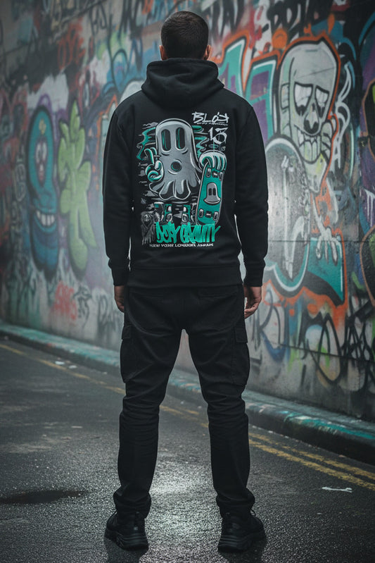 Ghosting - Front & Back Print - Men's Graphic Hoodie