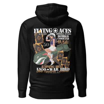 Flying Aces Bomber Command - Front & Back Print - Men's Graphic Hoodie