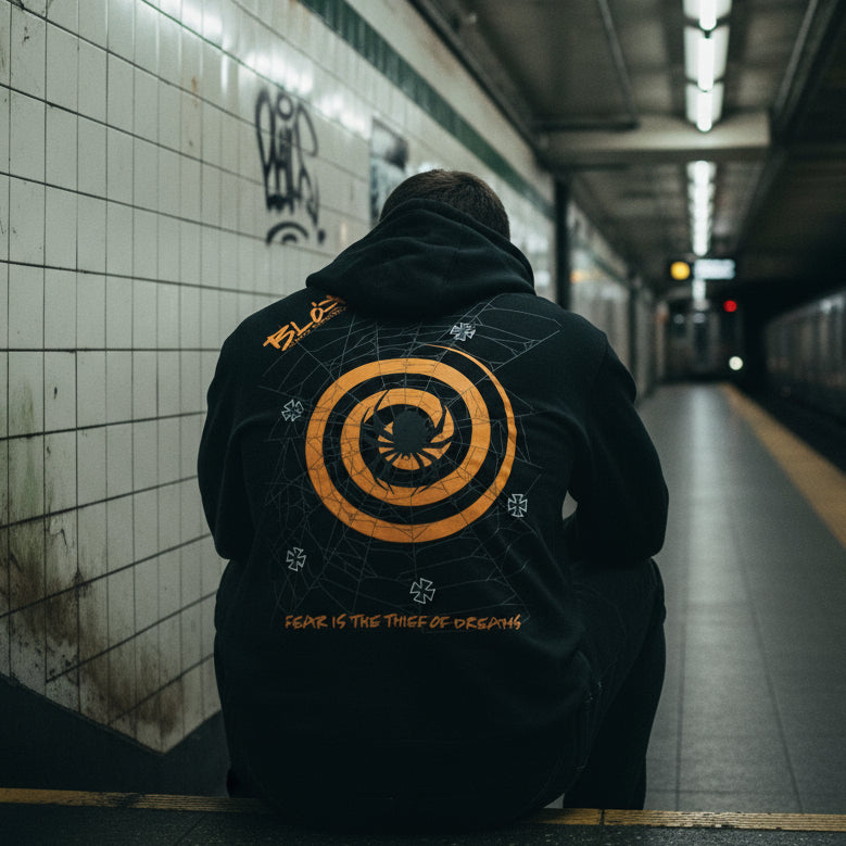 Spiders Webb - Front & Back Print - Men's Hoodie