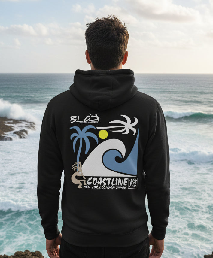 Coastline - Front & Back Print - Men's Hoodie