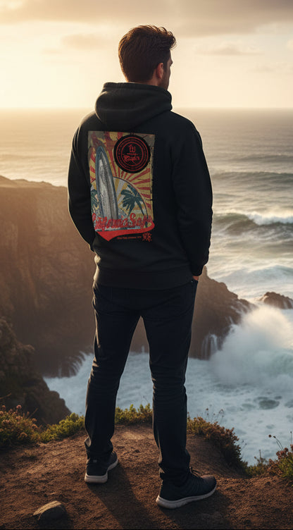 California Surf - Front & Back Print - Men's Hoodie