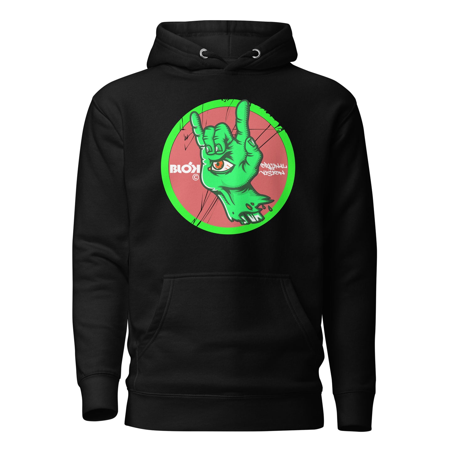 Blok Vision - Front Print - in Red & Green - Women's Hoodie