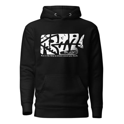 Fish Bone - Front Print - in White - Women's Hoodie