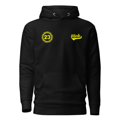 BLOK Original 23 - Yellow Front Graphic Print Women's Hoodie