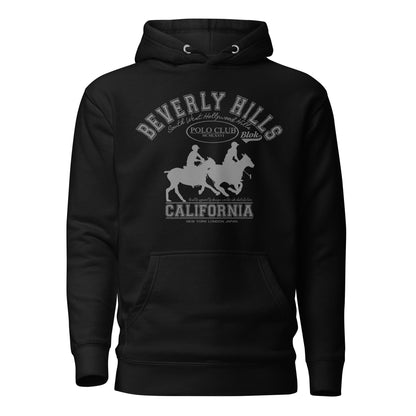 BLOK Beverly Hills Polo Club - Gray Front Graphic Print Women's Hoodie