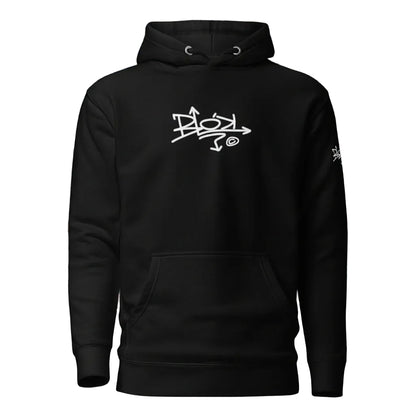 BLOK Tag - White Front & Arm Graphic Print Women's Hoodie