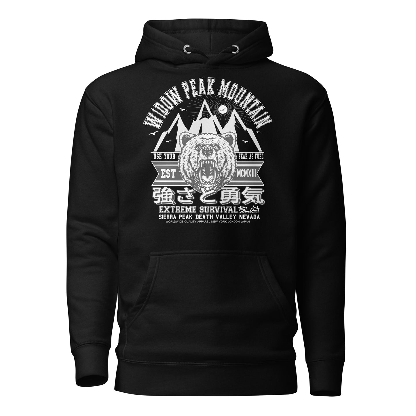 BLOK Widow Peak - White Front Graphic Print Women's Hoodie