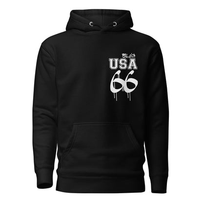 Route 66 Road Trip - 50 States - Front & Back Print in White - Women's Hoodie