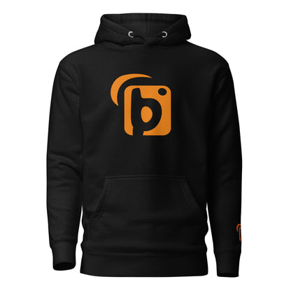 Original Logo - Orange Front Print with Embroidered Arm - Women's Hoodie