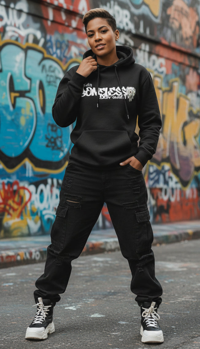 BLOK Boneless - Front & Back Graphic Print Women's Hoodie