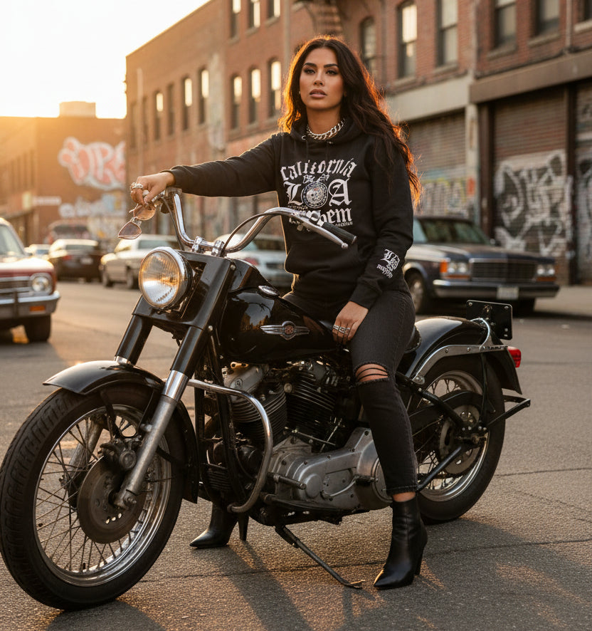 BLOK California Mayhem - Front Graphic Print & Embroidered Arm - Women's Hoodie