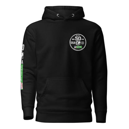 BLOK Queens - 50 States - Front, Back & Arm Graphic Print - Women's Hoodie