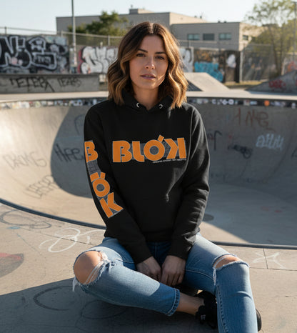 Airborne Wings - Front, Back & Arm Print in Orange - Women's Hoodie