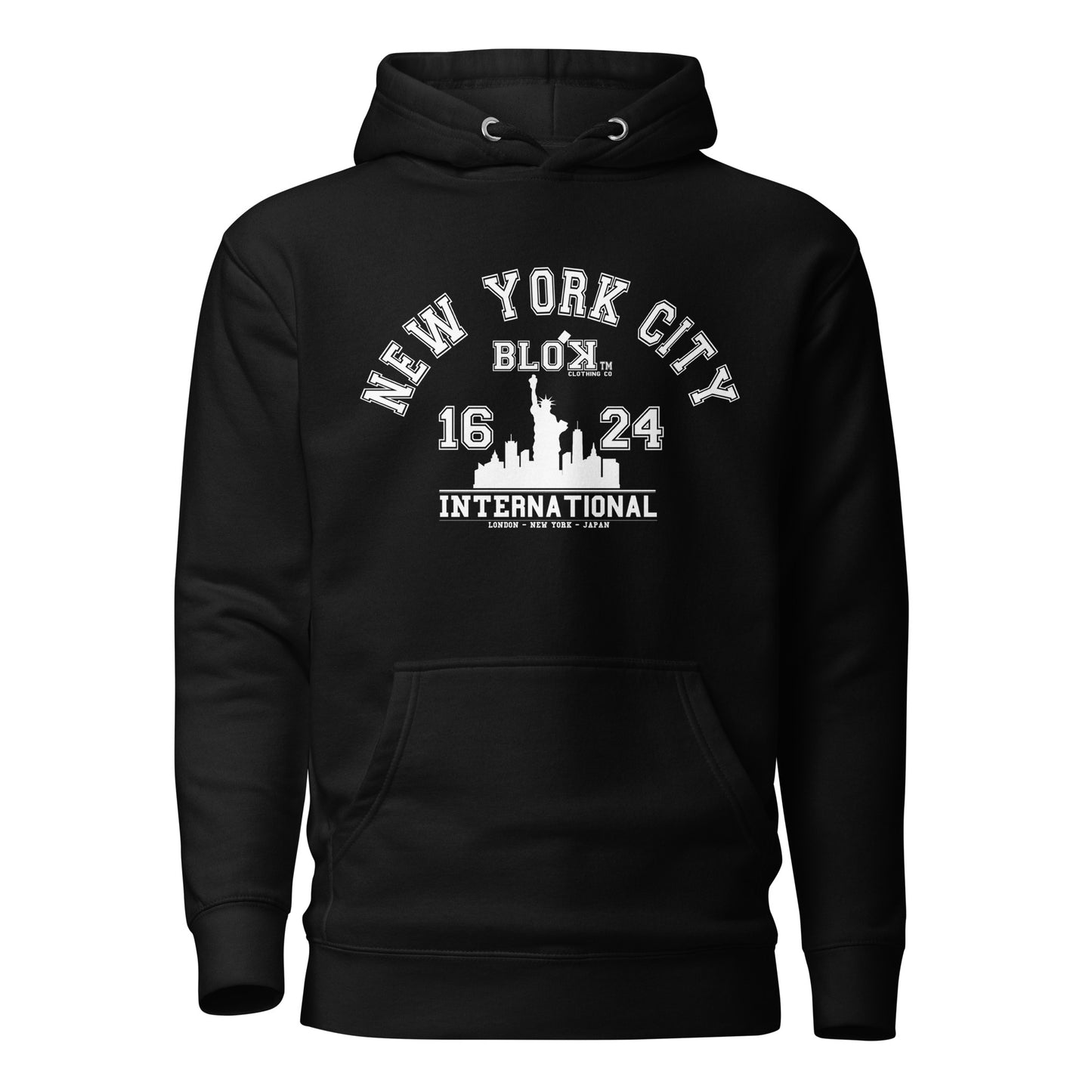 N.Y.C International - with White Print - Men's Hoodie