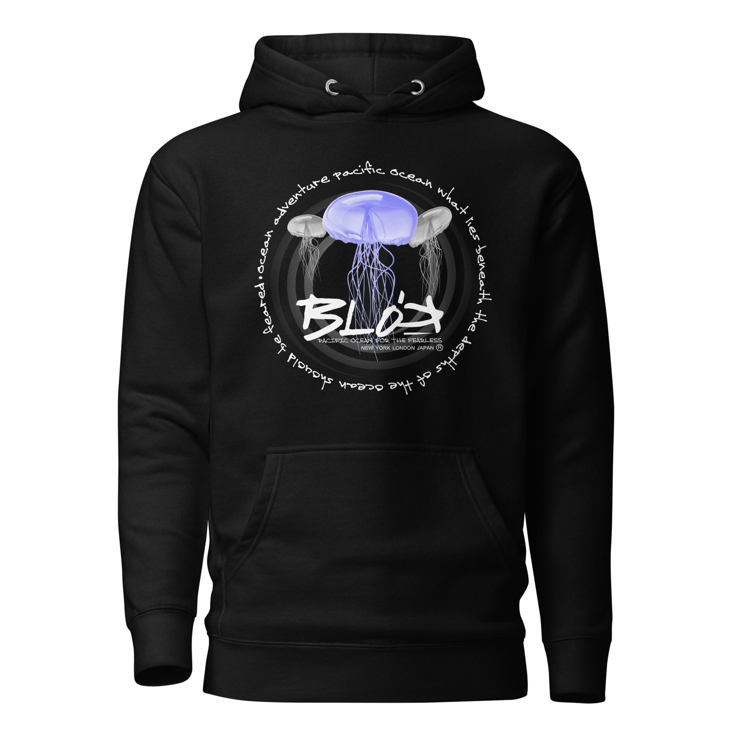 Jellyfish - White Front Print - Men's Graphic Hoodie