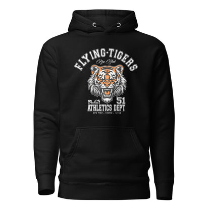Flying Tigers - Front Print in White - Men's Hoodie