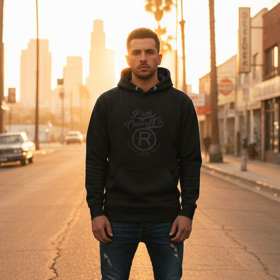 Registered Big R - Black Front Print - Men's Graphic Hoodie