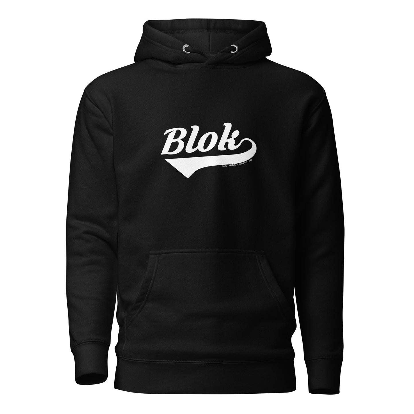 Blok Classic Logo - White Front Print - Men's Graphic Hoodie