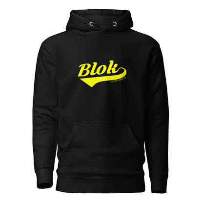 Blok Classic Logo - Yellow Front Print - Men's Graphic Hoodie