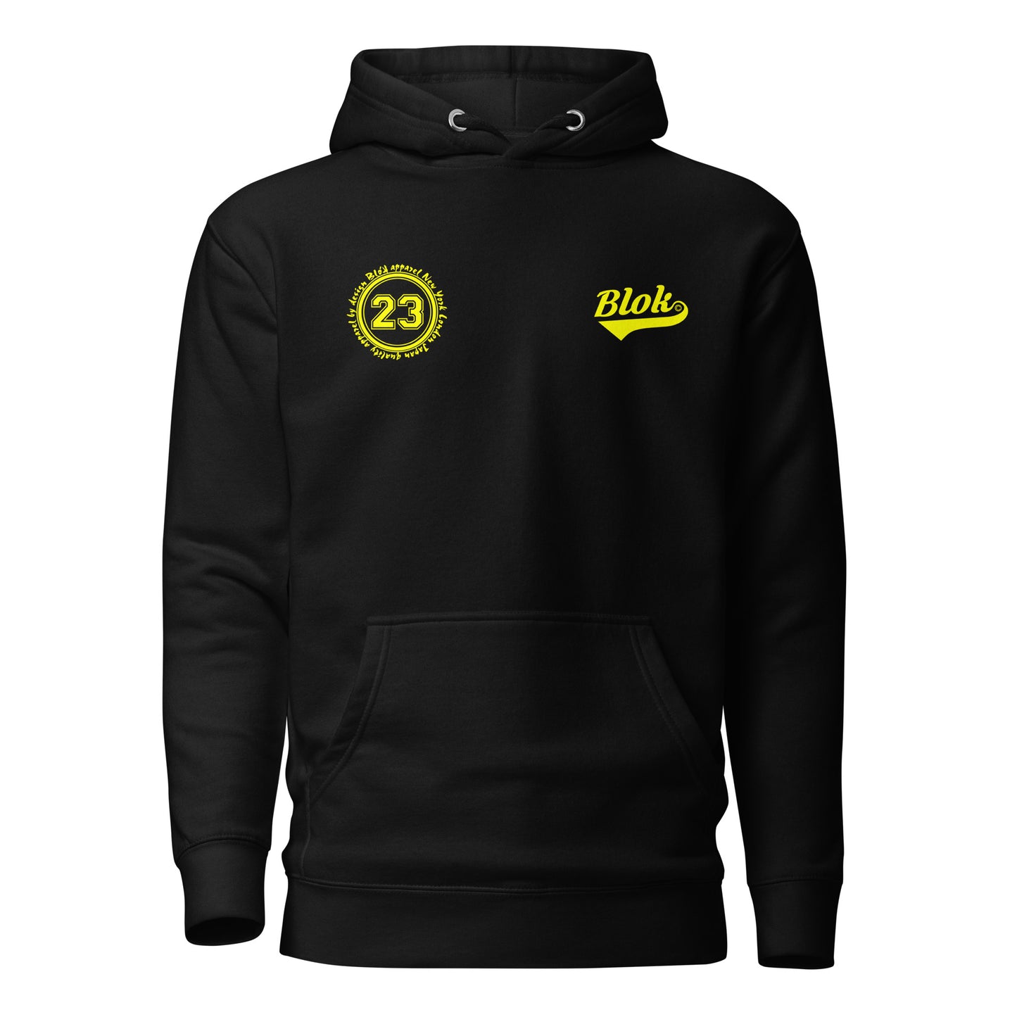 Original 23 - with Yellow Print - Men's Hoodie