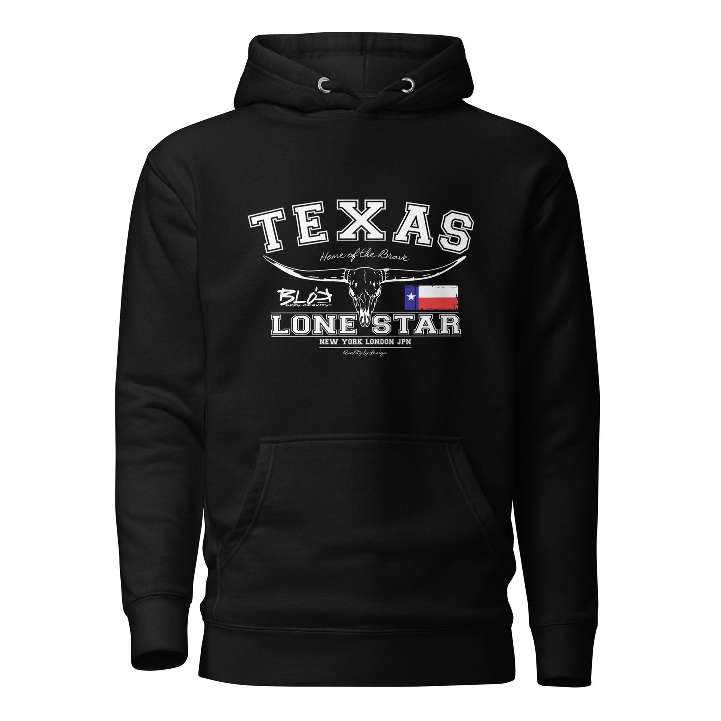 Texas - 50 States - with White Print - Men's Hoodie