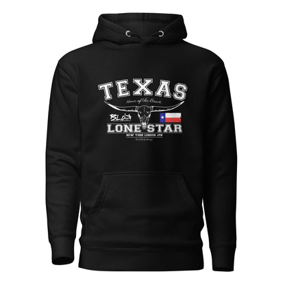 Texas - 50 States - with White Print - Men's Hoodie