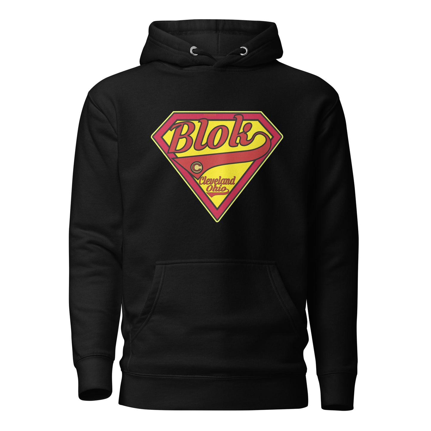 Blok Shield - Red & Yellow Front Print - Men's Graphic Hoodie