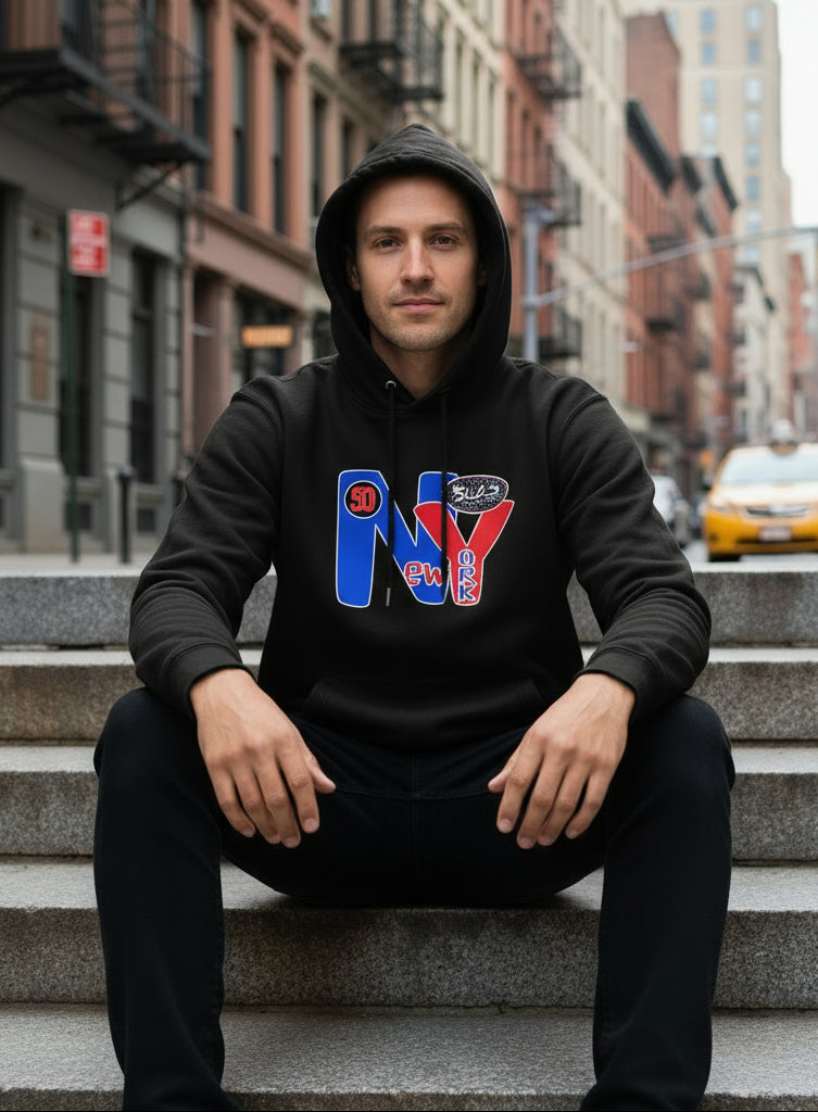 Airborne Eagle - Front & Back Print in Turquoise - Men's Hoodie