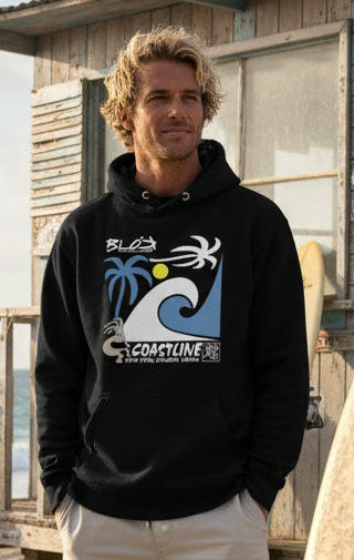 Coastline - Front Print - Men's Hoodie