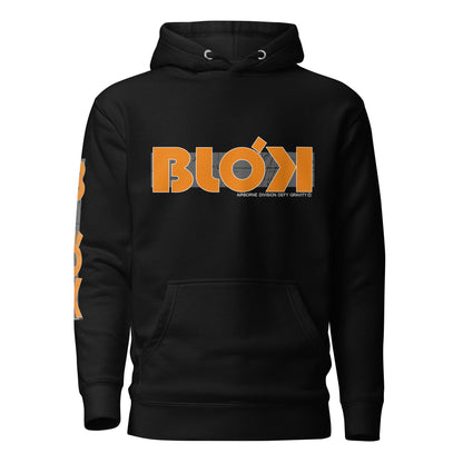 Airborne Wings - Front, Back & Arm Print in Orange - Men's Hoodie