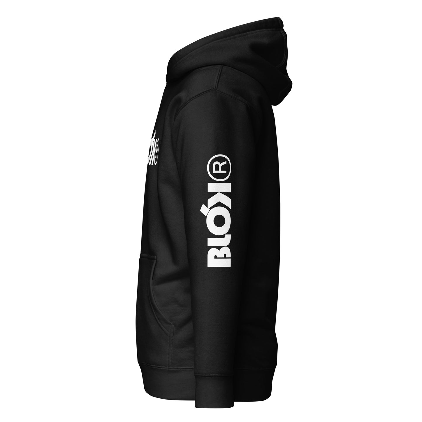 BLOK R - White Front & Arm Graphic Print Women's Hoodie