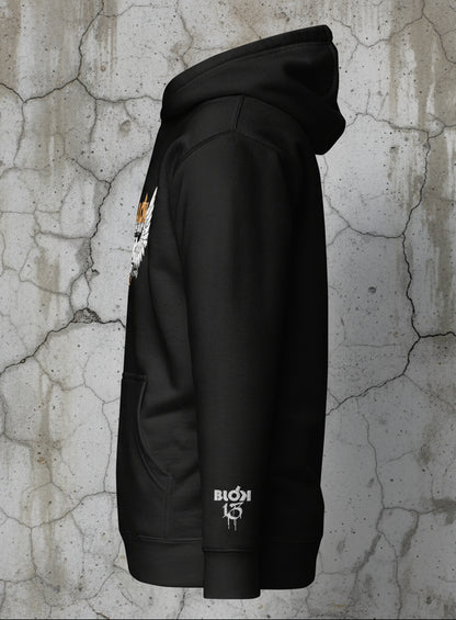 Airborne Wings - Front & Arm Print in Orange - Men's Hoodie