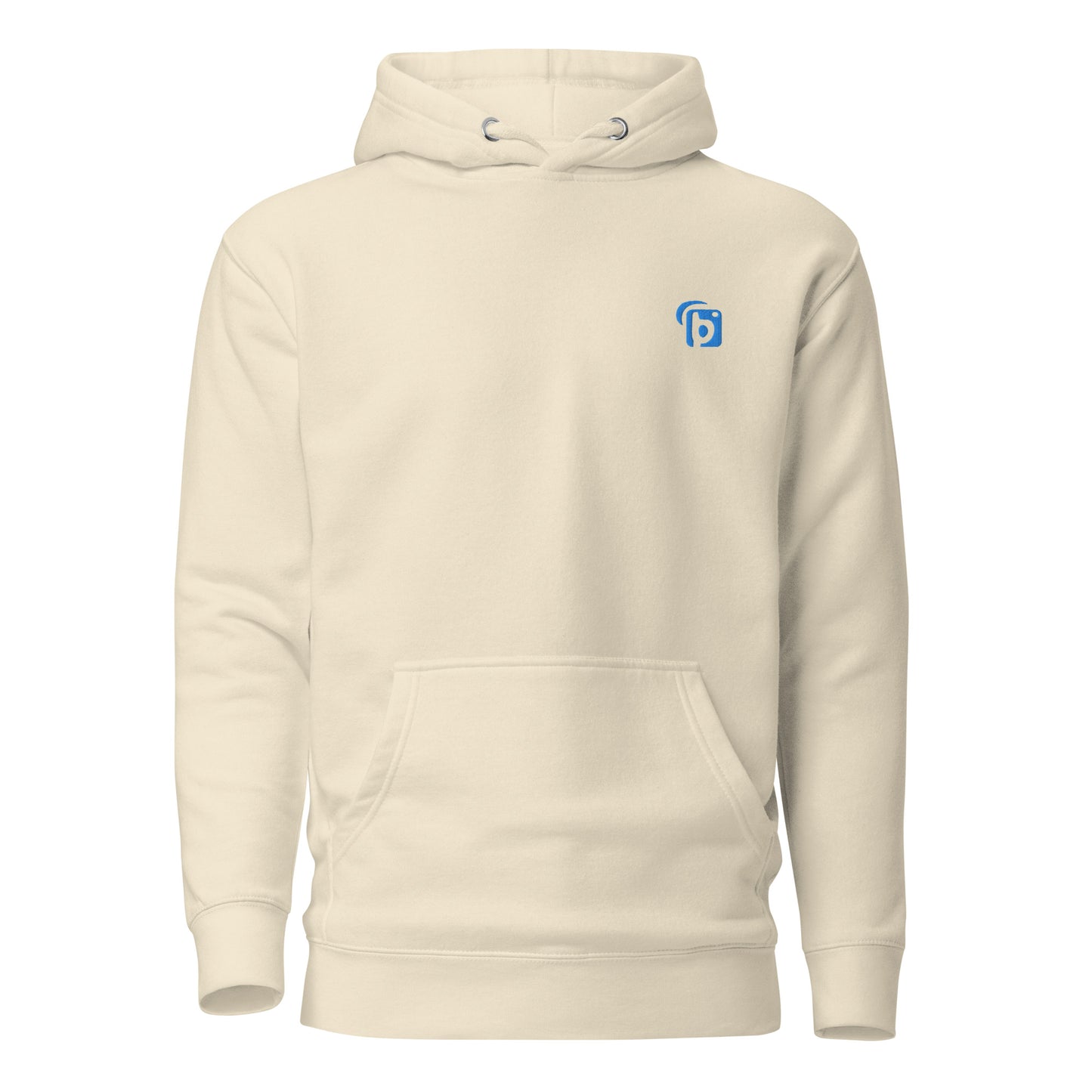 Original Logo - in Blue Embroidery - Men's Hoodie