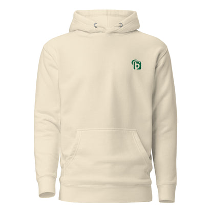 Original Logo - in Green Embroidery - Men's Hoodie