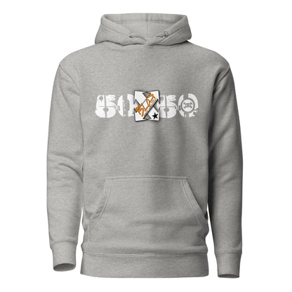 50/50 - Front Print in White & Orange - Women's Hoodie