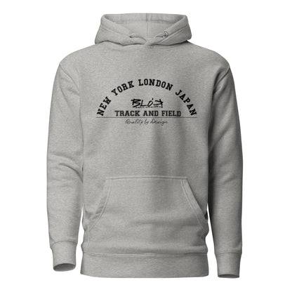 BLOK Track & Field - Black Front Graphic Print Women's Hoodie