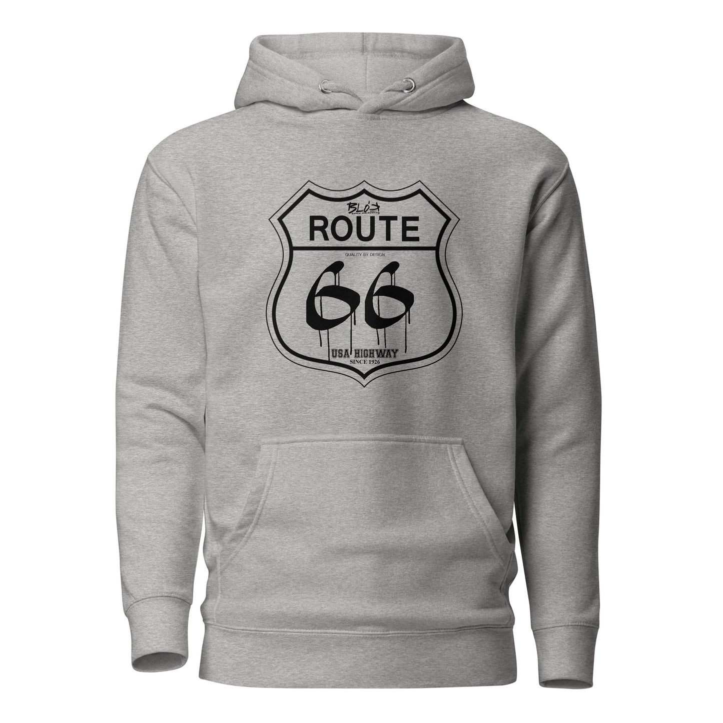 Route 66 - 50 States - with Black Print - Women's Hoodie