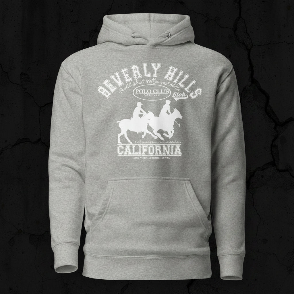 BLOK Beverly Hills Polo Club - White Front Graphic Print Women's Hoodie