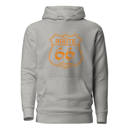 Route 66 - 50 States - with Orange Print - Women's Hoodie