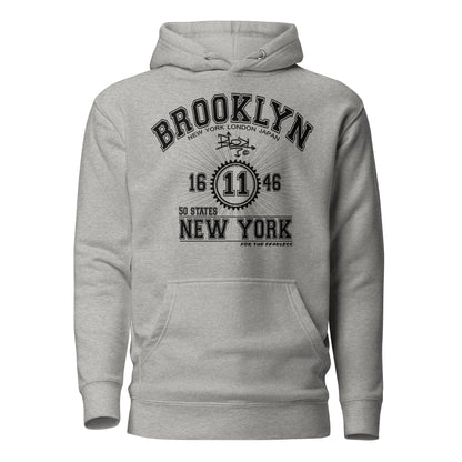 BLOK Brooklyn New York - Black Front Graphic Print Women's Hoodie