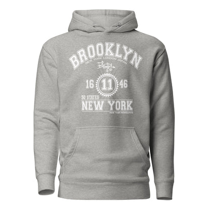 Brooklyn New York - Front Print in White - Women's Hoodie