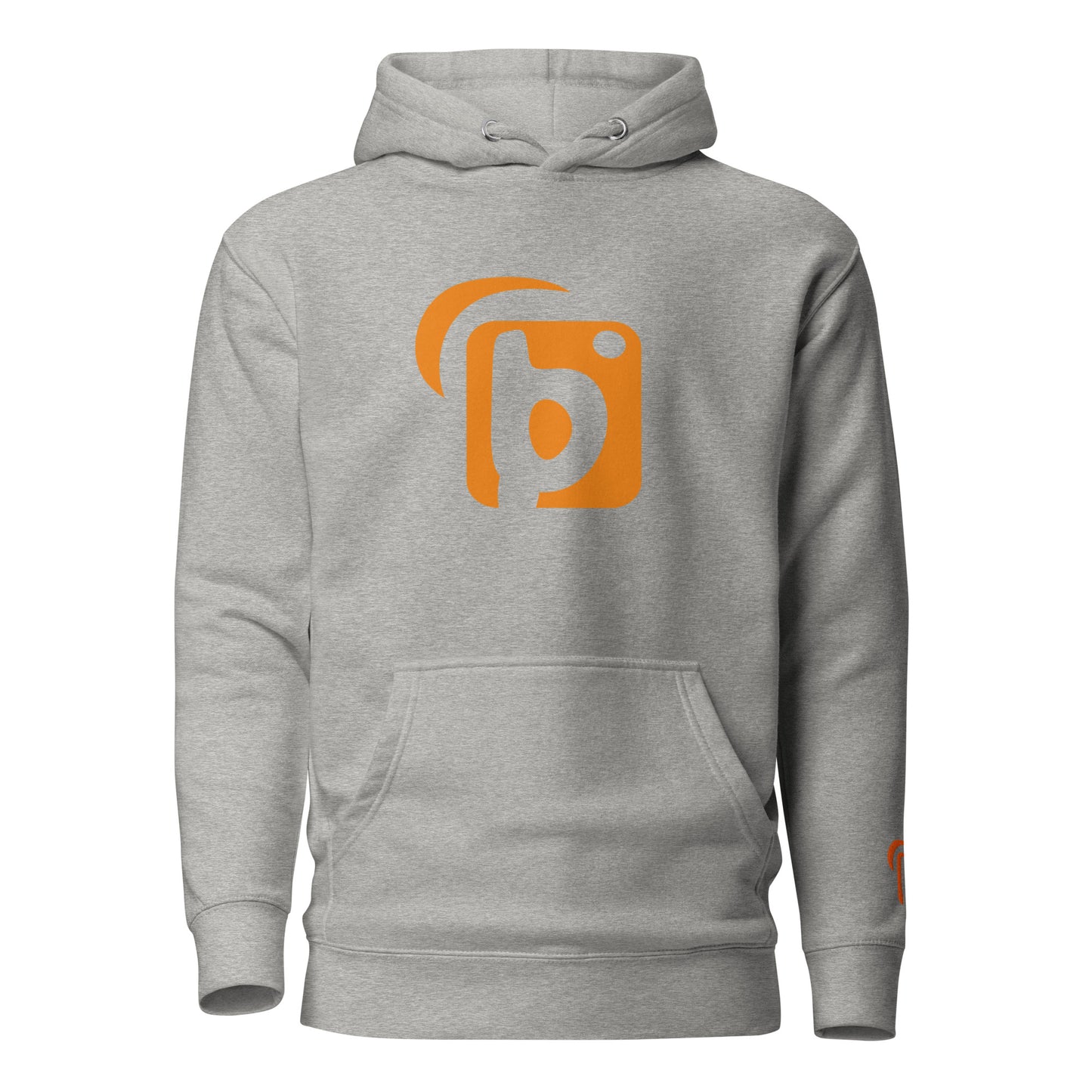 Original Logo - Orange Front Print with Embroidered Arm - Women's Hoodie