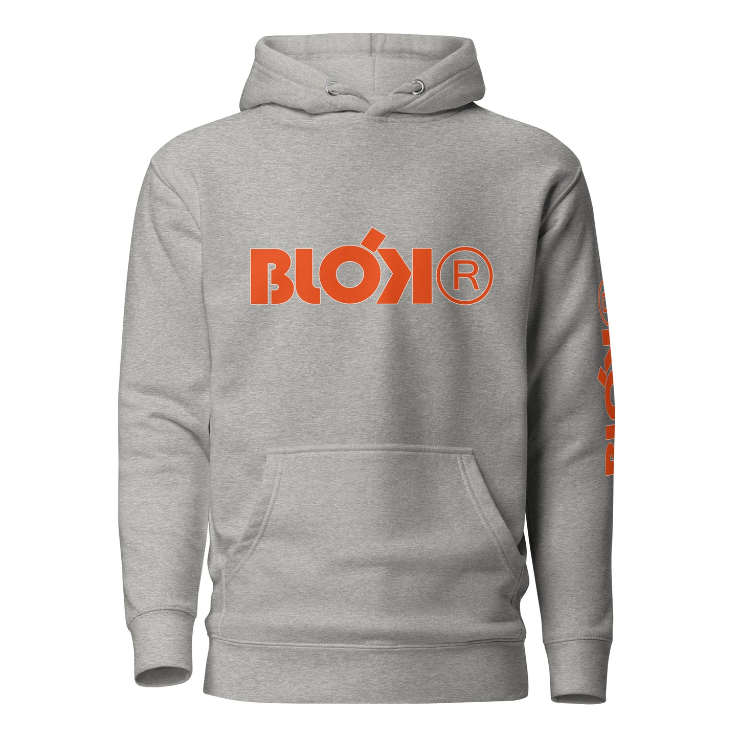 Blok R - Front & Arm Print - in Orange - Women's Hoodie