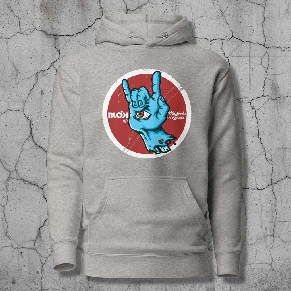 Blok Vision - Front Print - in Red & Blue - Men's Hoodie