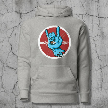 Blok Vision - Front Print - in Red & Blue - Men's Hoodie